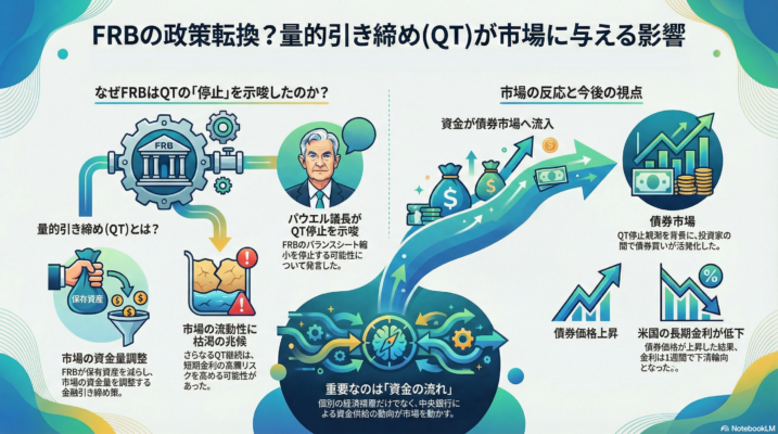 FRBの政策転換とQTの影響