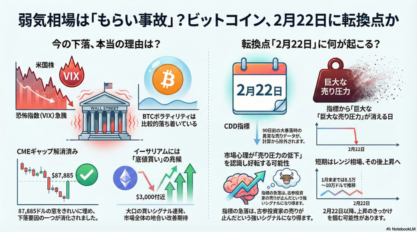 ビットコイン急落は「もらい事故」｜VIX比較で見える真実 - ココスタ：投資で生き抜く知恵はここで完結する