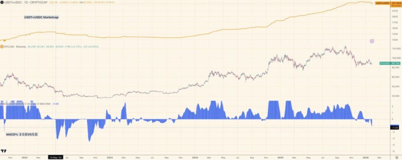 ステーブルコイン残高減少