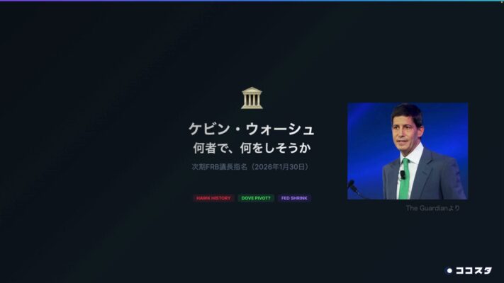 ケビン・ウォーシュ次期FRB議長 — 何者で、何をしそうか