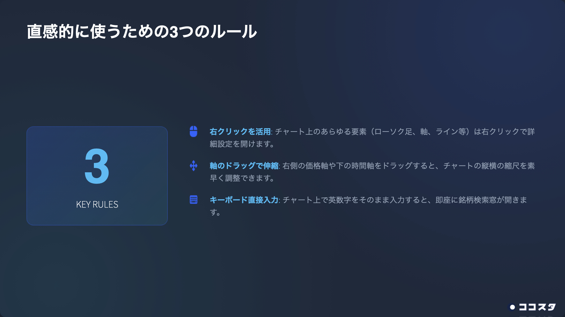 直感的に使うための3つのルール