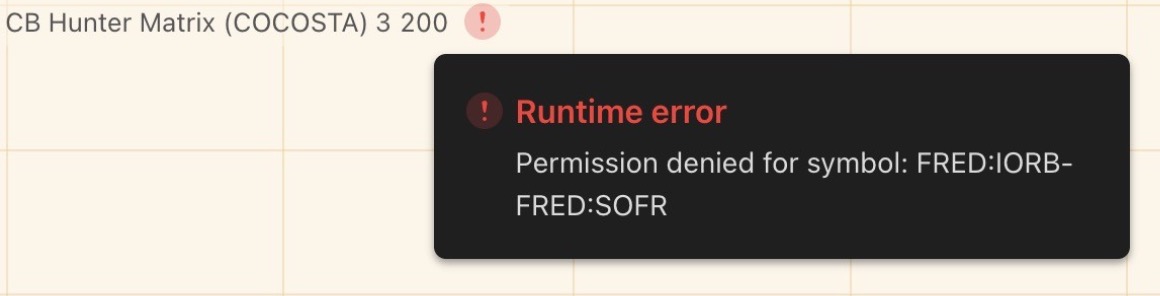 TradingView に表示された Permission denied のエラー